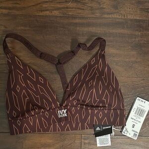 IVY PARK Brown Geo-Print T-Back Sports Bralette